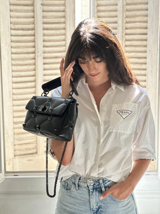 Valentino Garavani Roman Stud The Shoulder Noir