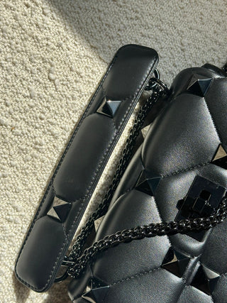 Valentino Garavani Roman Stud The Shoulder Noir