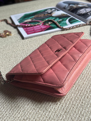 Chanel Wallet On Chain Rose