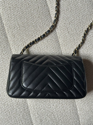 Chanel Timeless Mini Rectangle Chevron Noir