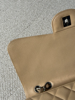Chanel Timeless Jumbo Beige Caviar