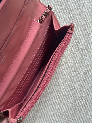 Chanel Wallet On Chain Rose