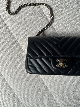 Chanel Timeless Mini Rectangle Chevron Noir