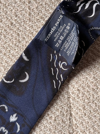 SOLD OUT - Hermès Twilly à Franges Bleu Noir