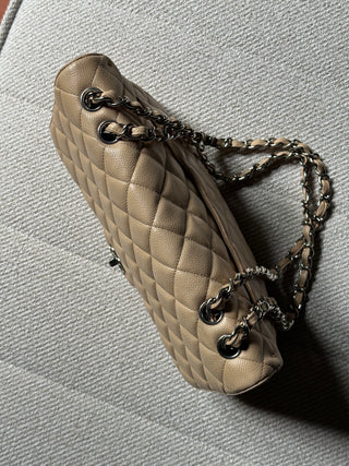 Chanel Timeless Jumbo Beige Caviar