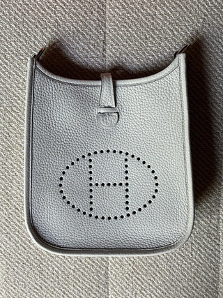 Hermès Mini Evelyne Blanc