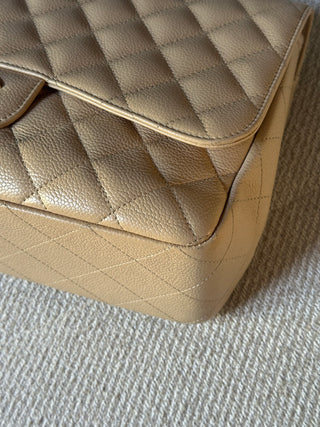 Chanel Timeless Jumbo Beige Caviar