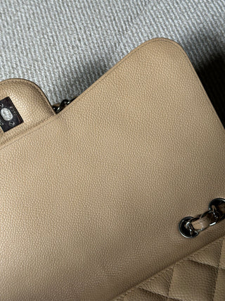 Chanel Timeless Jumbo Beige Caviar