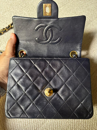 Chanel Timeless Mini Square Vintage Bleu Marine