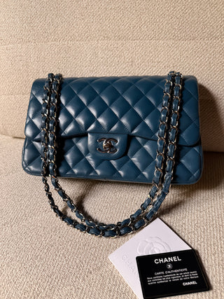 Chanel Timeless Jumbo Bleu Canard