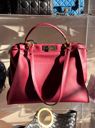 Fendi Peekaboo Soft Large Bordeaux