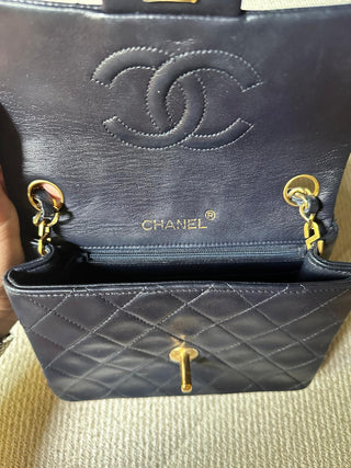 Chanel Timeless Mini Square Vintage Bleu Marine