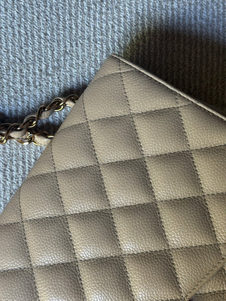 Chanel Timeless Jumbo Beige Caviar