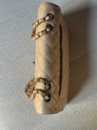 Chanel Timeless Jumbo Beige Caviar