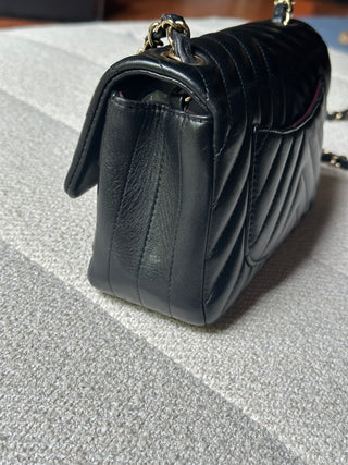 Chanel Timeless Mini Rectangle Chevron Noir