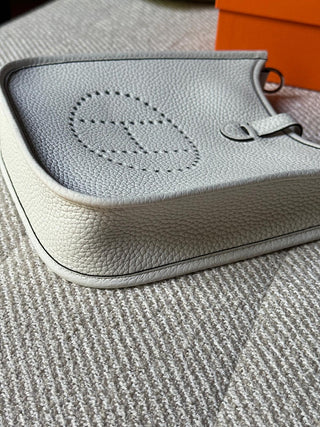 Hermès Mini Evelyne Blanc