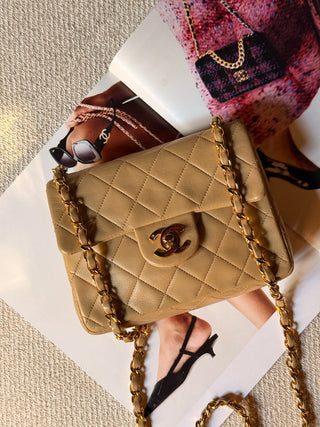 Chanel Timeless Mini Square Vintage Beige