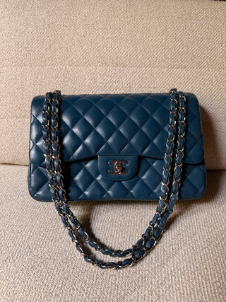 Chanel Timeless Jumbo Bleu Canard