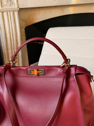 Fendi Peekaboo Soft Large Bordeaux