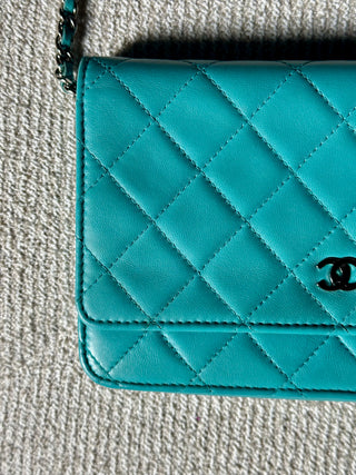 Chanel Wallet On Chain bleu