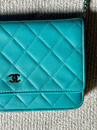 Chanel Wallet On Chain bleu