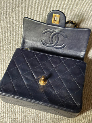 Chanel Timeless Mini Square Vintage Bleu Marine