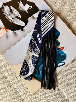 SOLD OUT - Hermès Twilly à Franges Bleu Noir