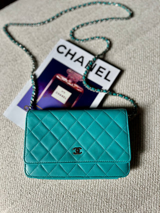 Chanel Wallet On Chain bleu