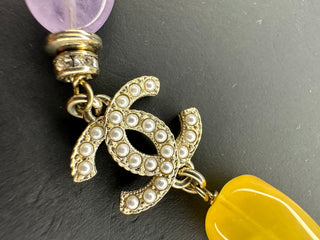 Chanel collier pierres colorées
