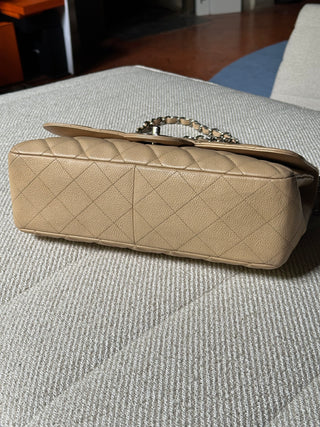 Chanel Timeless Jumbo Beige Caviar