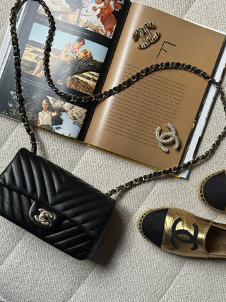 Chanel Timeless Mini Rectangle Chevron Noir