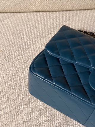 Chanel Timeless Jumbo Bleu Canard