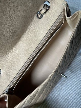 Chanel Timeless Jumbo Beige Caviar