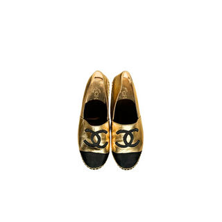 Espadrille en toile Chanel doré