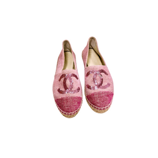 Espadrille en toile Chanel Rose