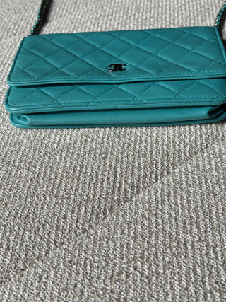 Chanel Wallet On Chain bleu