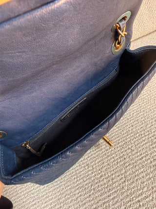 Chanel Mini Rectangle Chevron Bleu