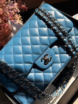 Chanel Timeless Jumbo Bleu Canard