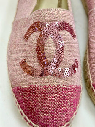 Espadrille en toile Chanel Rose