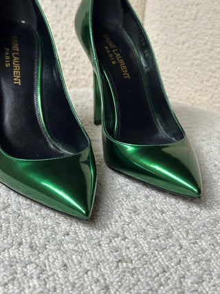 Saint Laurent Escarpins Vert