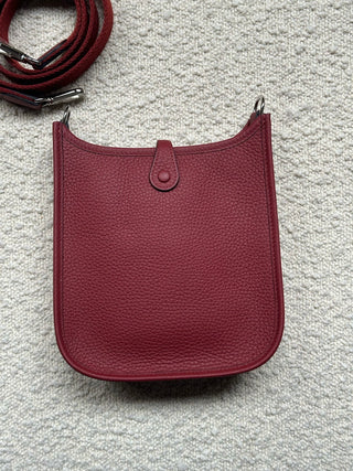 Hermès Mini Evelyne rouge H.